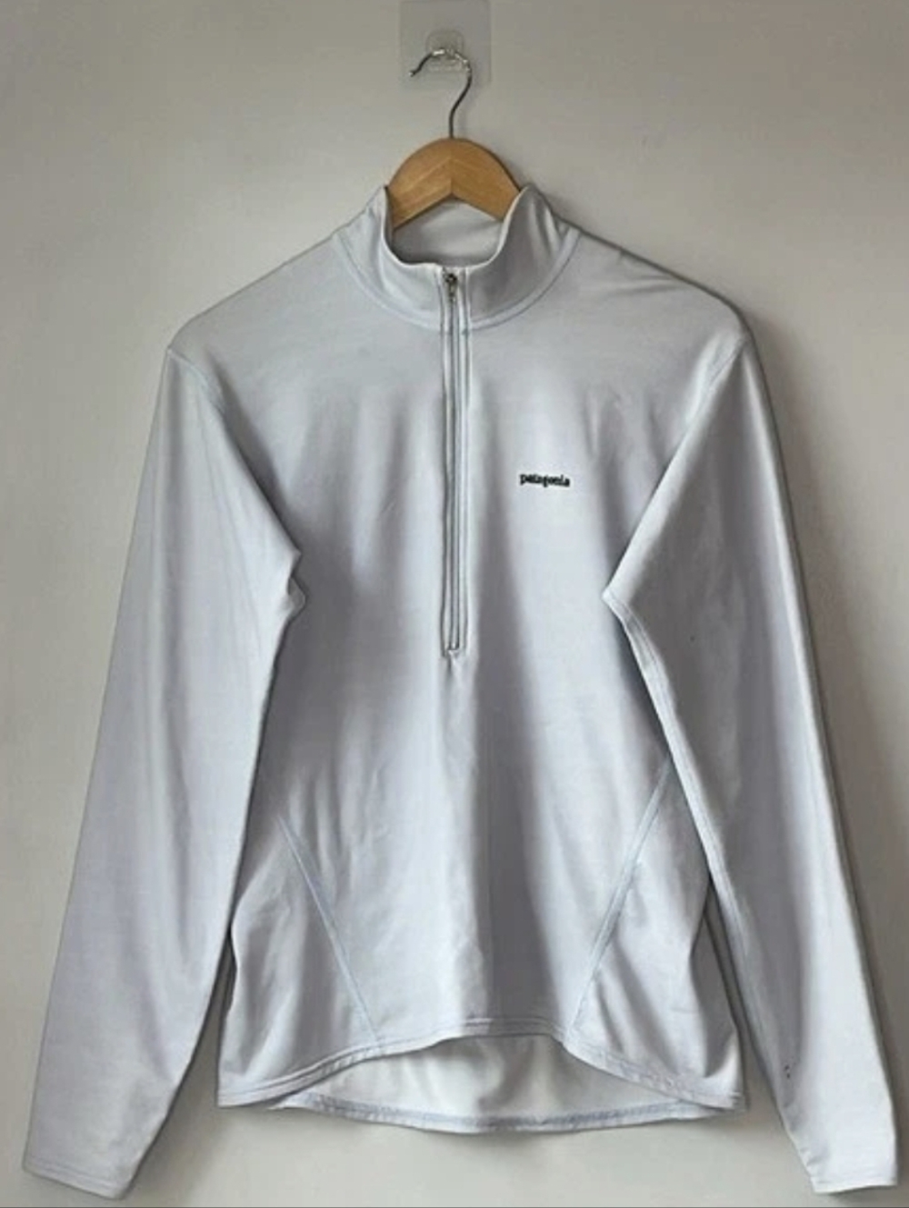 NWOT Patagonia Grey Womens Cycling Quarter Zip Pullover Jersey Jacket Size Large